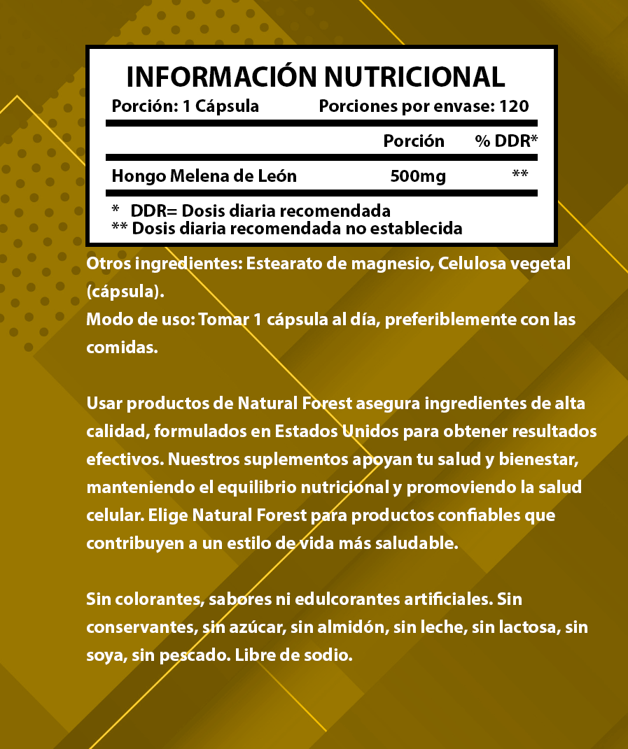 Hongo Melena De Leon 500mg