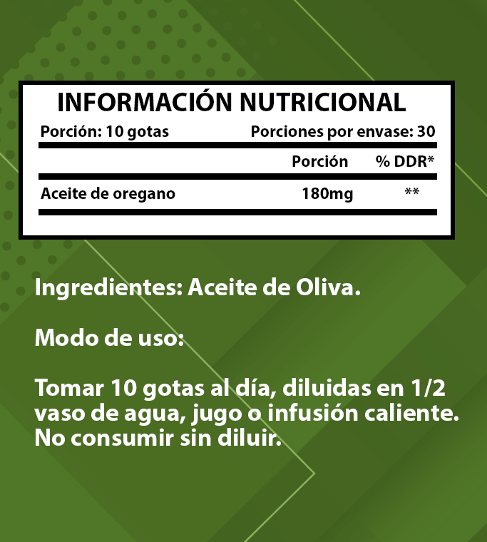 Aceite De Orégano Gotas 30ml Natural Forest 81% Carvacrol