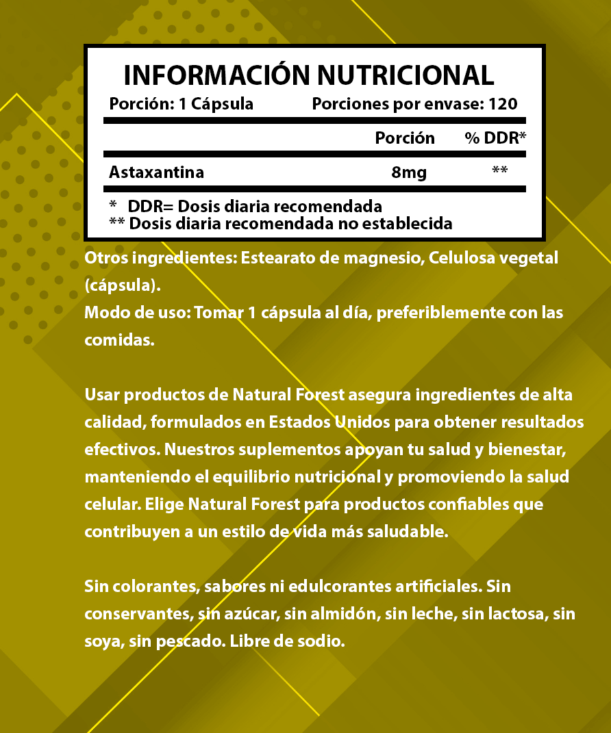 Astaxantina 8mg 120 Cápsulas