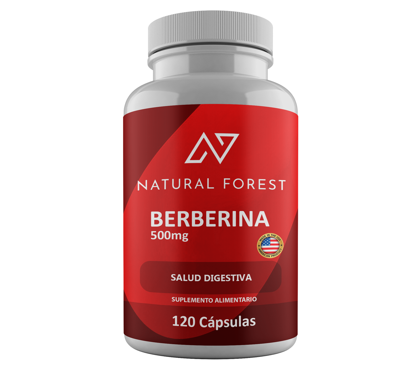 Berberina 120 Cápsulas 500 Mg Made In Usa Sabor Neutro