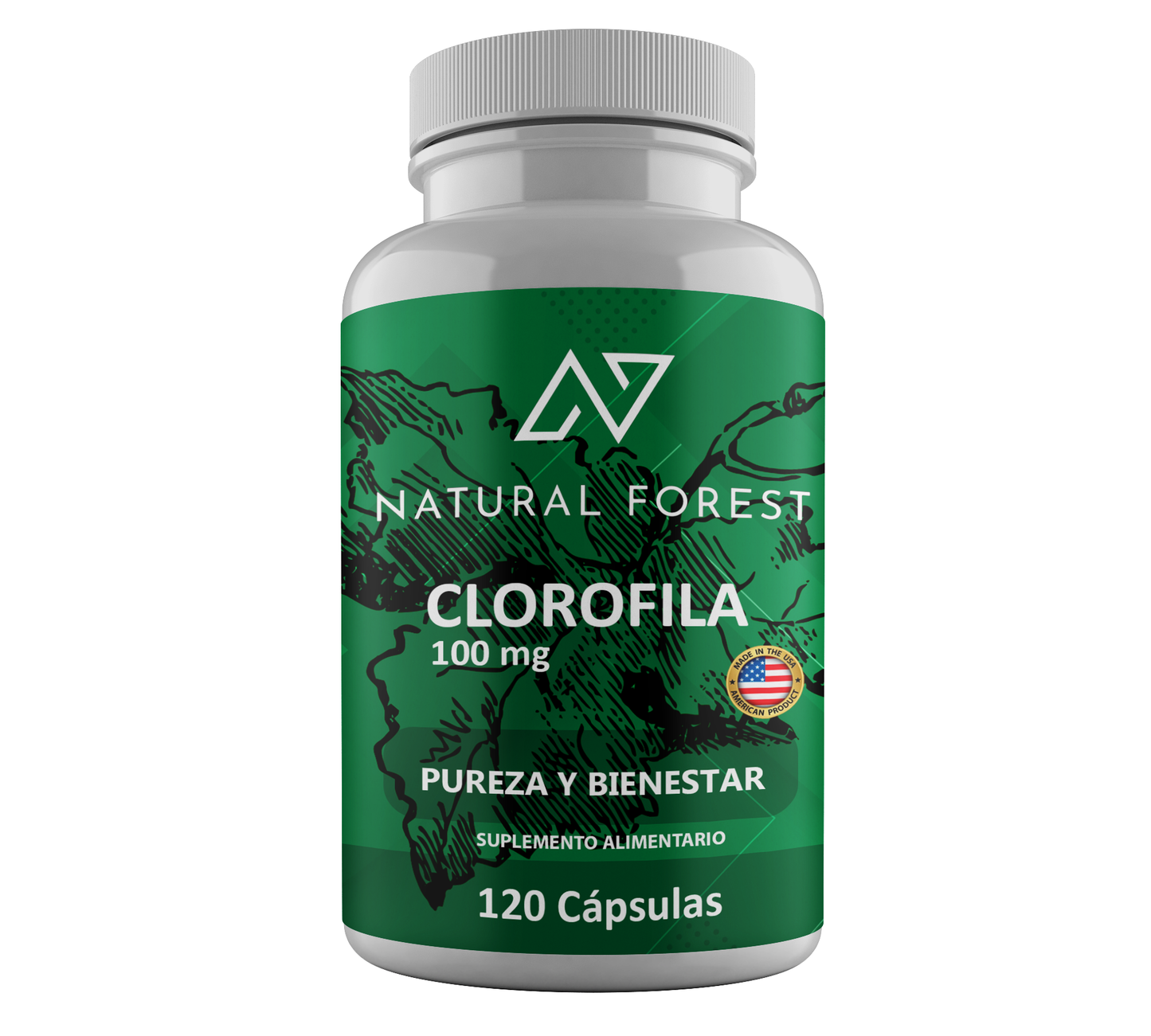 Clorofila 100mg Pureza Y Bienestar / Natural Forest Sabor Neutro