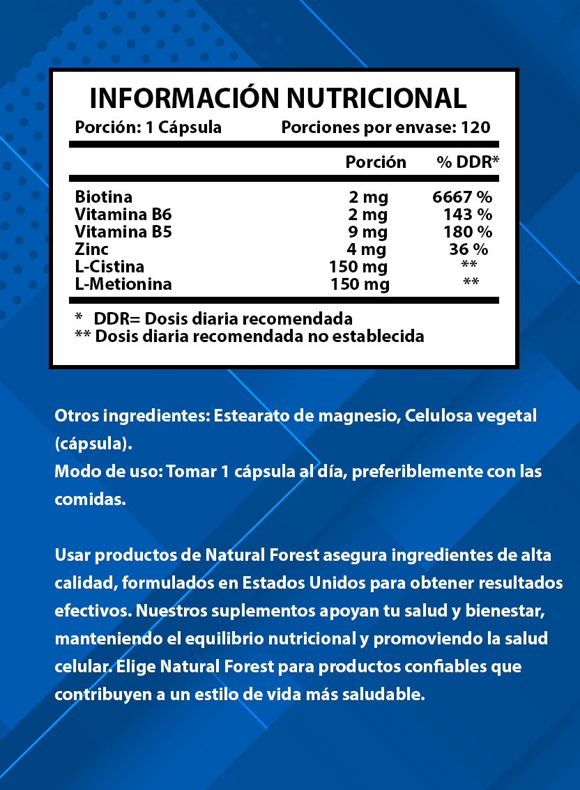 Natuhair Natural Forest Cabello Fuerte Y Saludable 120 Caps