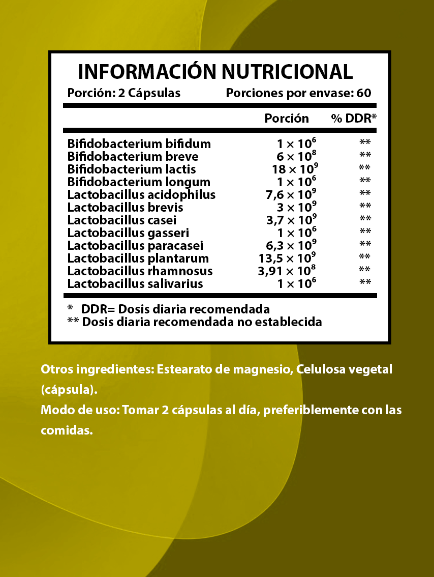 Probióticos 120 Caps 50 Billones De Ufc Sabor Neutro