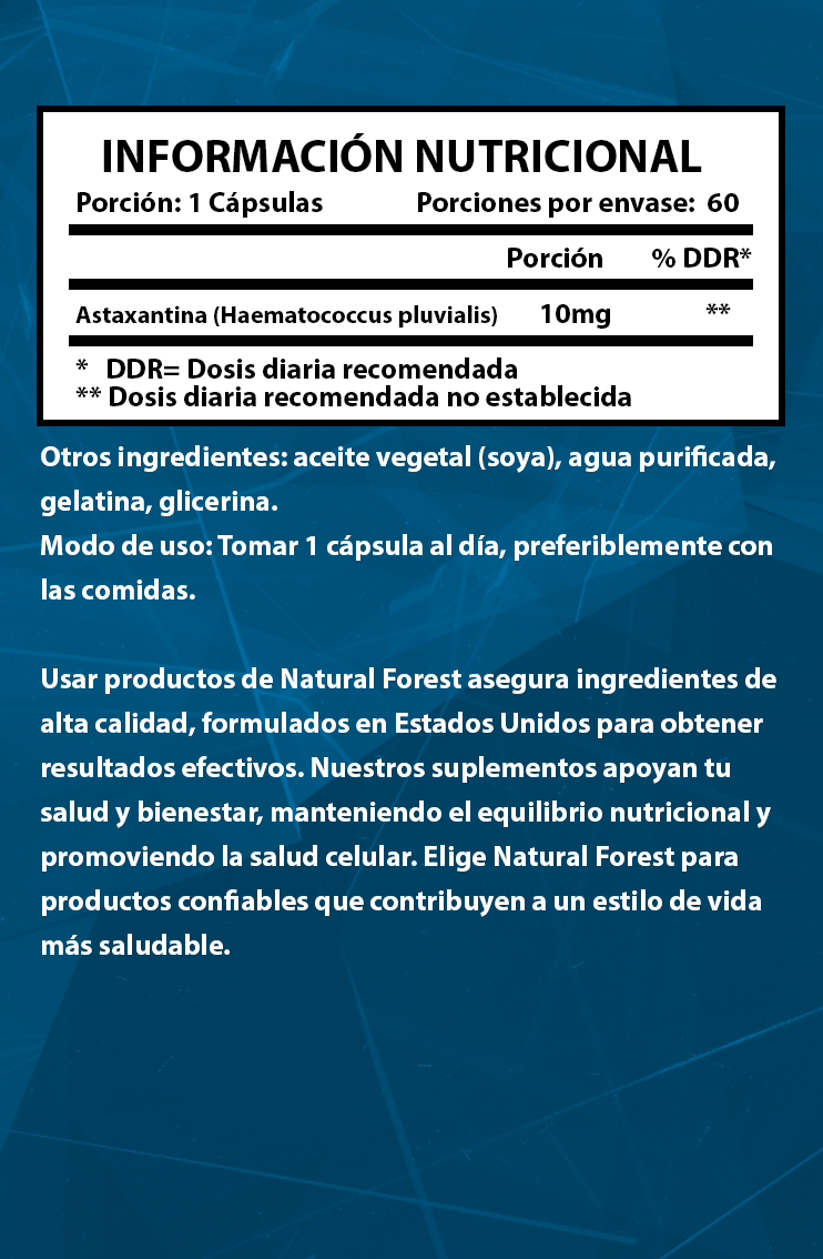 Astaxantina Natural 10mg – Línea Select | 60 Softgels Premium