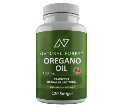 Aceite De Orégano 150mg Natural Forest 120 Cápsulas