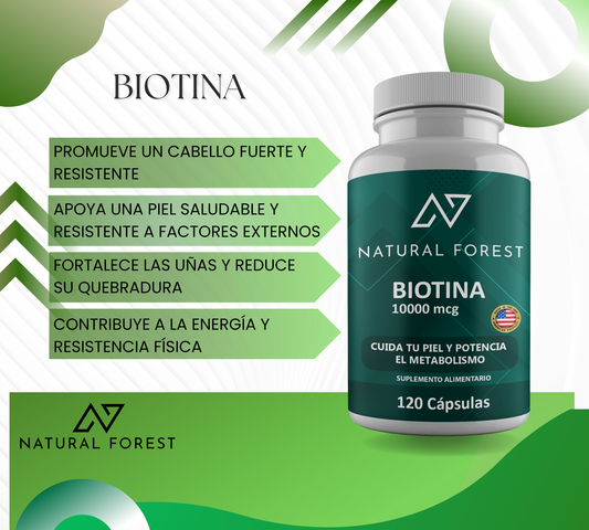 Biotina 10.000 Mg 120 Capsulas