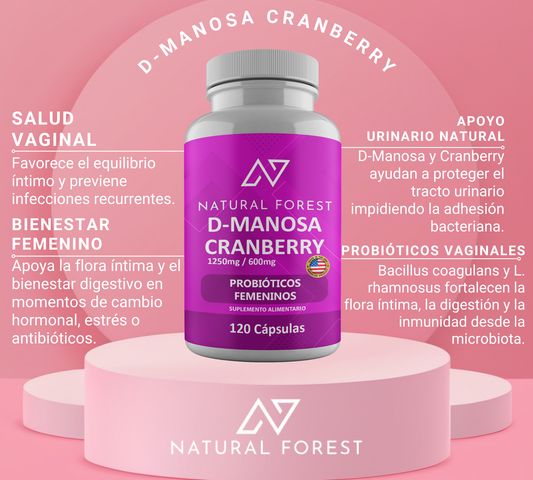 D-manosa Cranberry Probióticos 120 Cápsulas Sabor Neutro