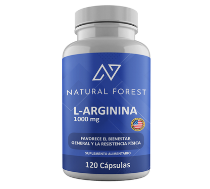 L-arginna 1000mg /120 Caps Natural Forest Made In Usa