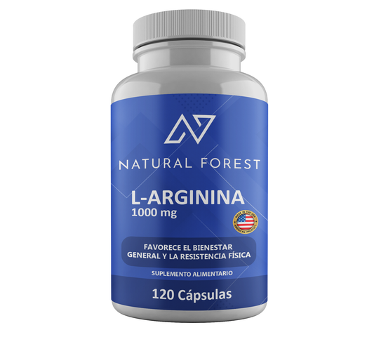 L-arginna 1000mg /120 Caps Natural Forest Made In Usa