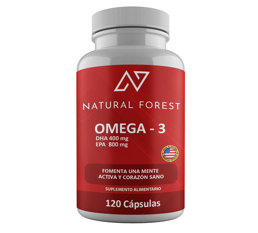 Omega 3 2000mg /120 Caps Natural Forest Made In Usa Sabor Neutro