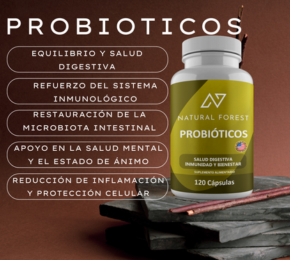 Probióticos 120 Caps 50 Billones De Ufc Sabor Neutro