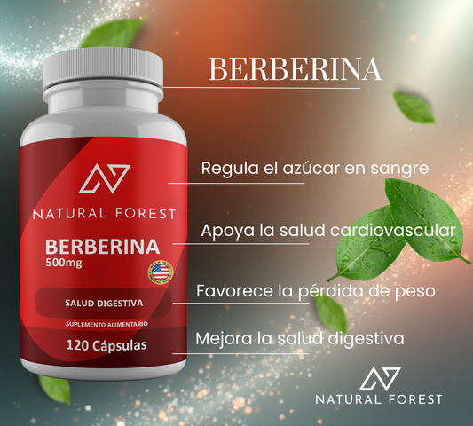 Berberina 120 Cápsulas 500 Mg Made In Usa Sabor Neutro