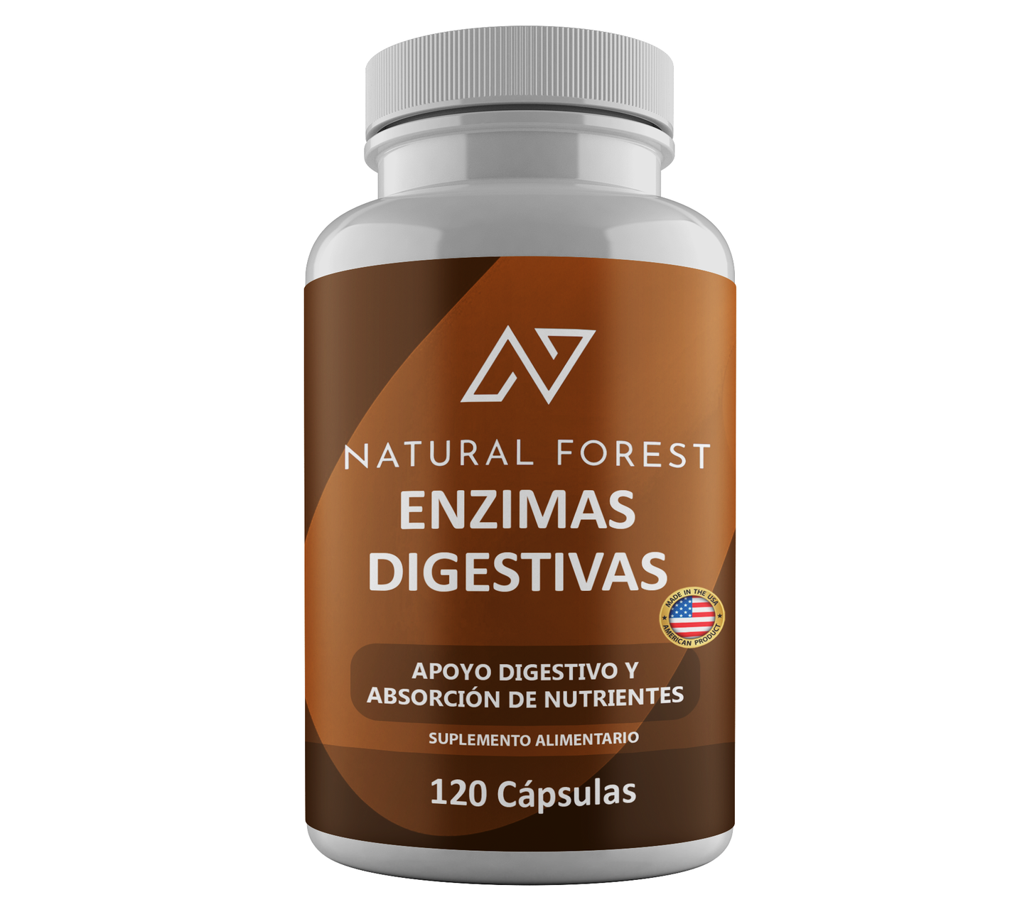 Enzimas Digestivas 120 Cápsulas Natural Forest