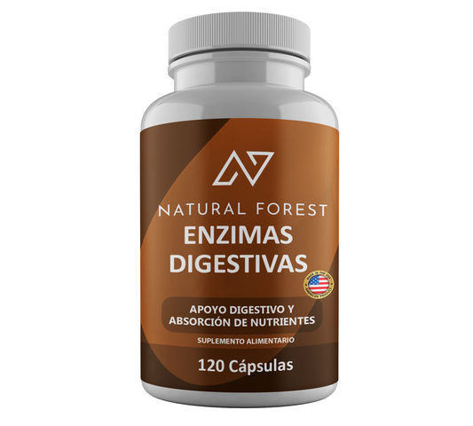 Enzimas Digestivas 120 Cápsulas Natural Forest
