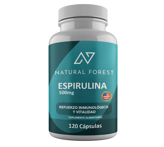 Espirulina Orgánica 500 Mg Natural Forest 120 Cápsulas