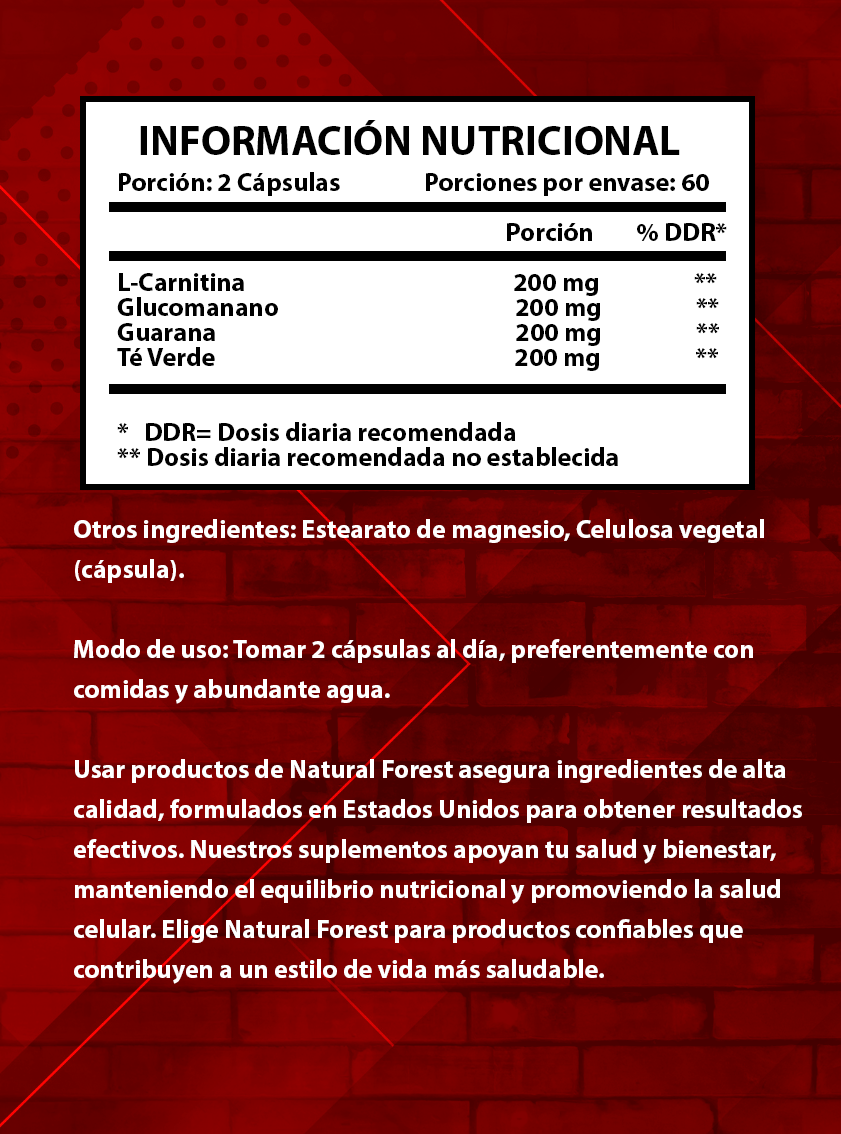 Suplemento Termogénico Natuburn Manejo Del Apetito 120 Caps