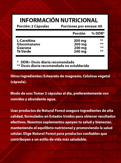 Suplemento Termogénico Natuburn Manejo Del Apetito 120 Caps