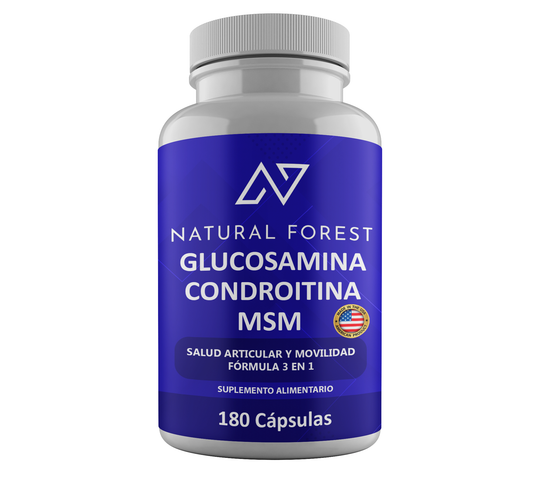 Glucosamina, Condroitina, Msm 180 Cápsulas Natual Forest Usa