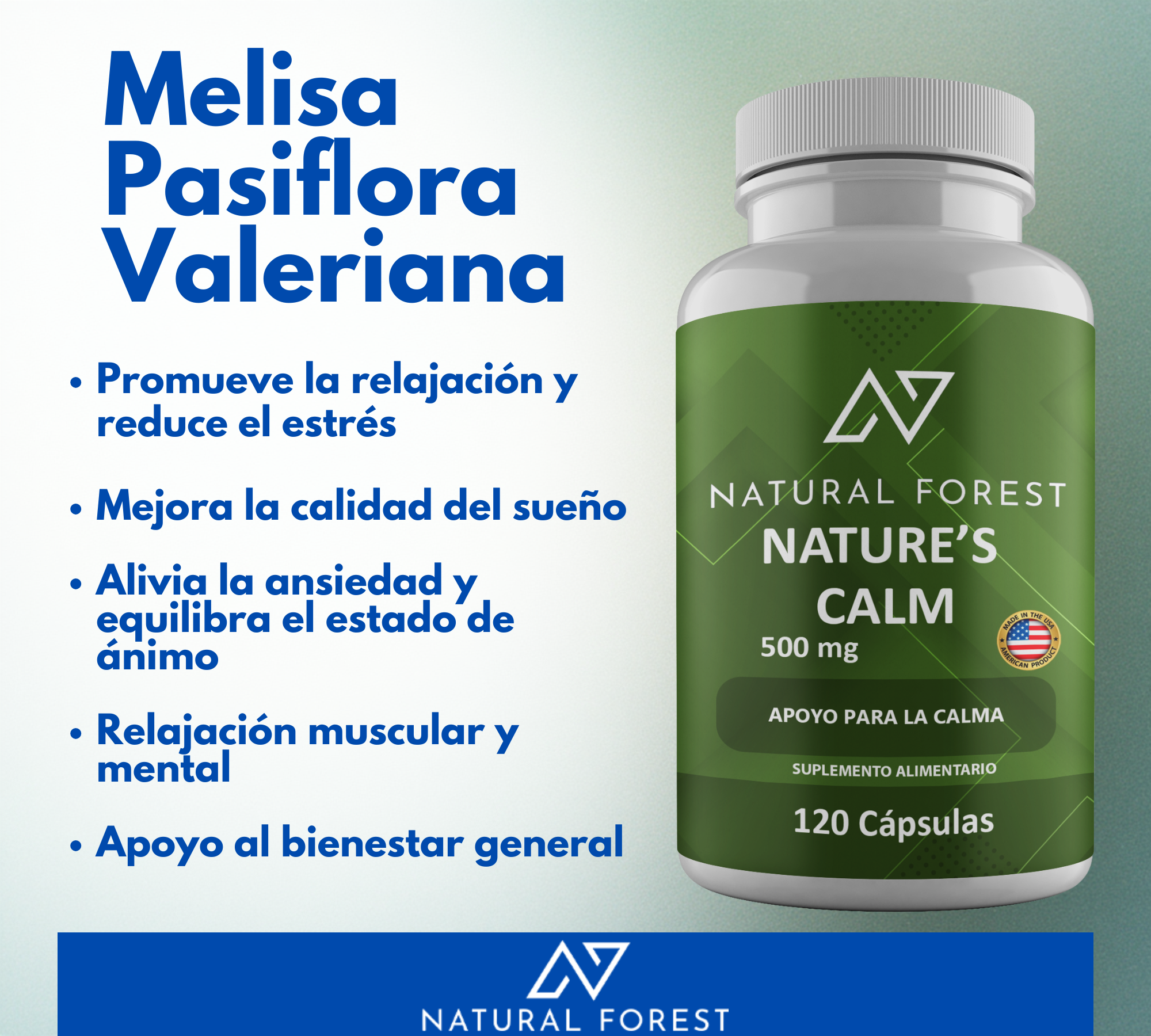 Melisa Pasiflora Valeriana 120 Capsulas – Natural Forest