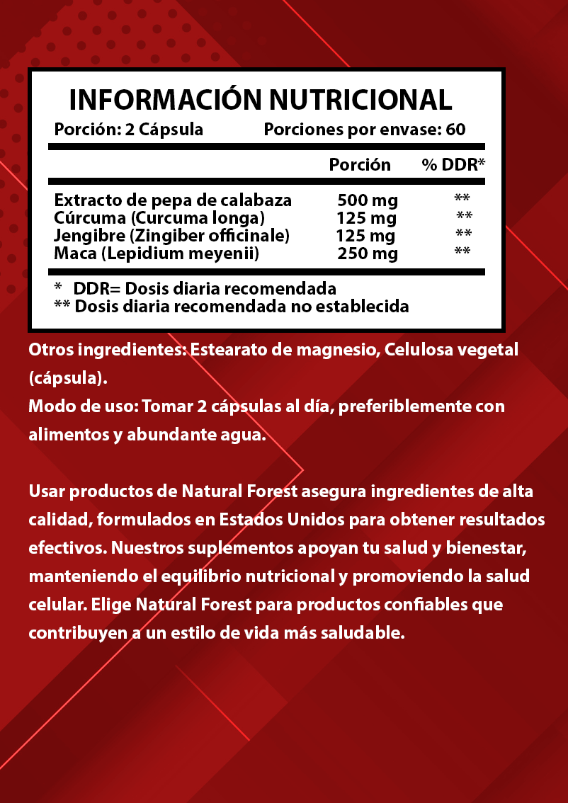 Natuprost Prostata 1000mg 120 Cápsulas /  Usa