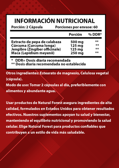 Natuprost Prostata 1000mg 120 Cápsulas /  Usa
