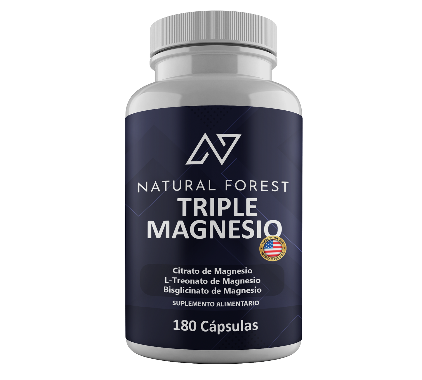 Triple Magnesio 180 Capsulas Natual Forest Usa