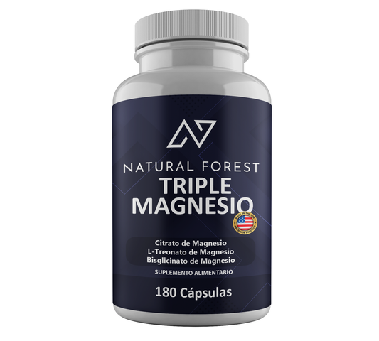 Triple Magnesio 180 Capsulas Natual Forest Usa