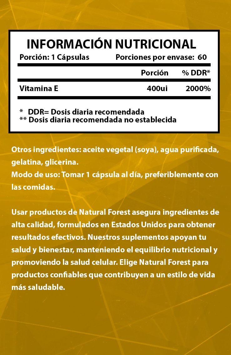 Vitamina E 400 UI – Línea Select | 60 Softgels Premium