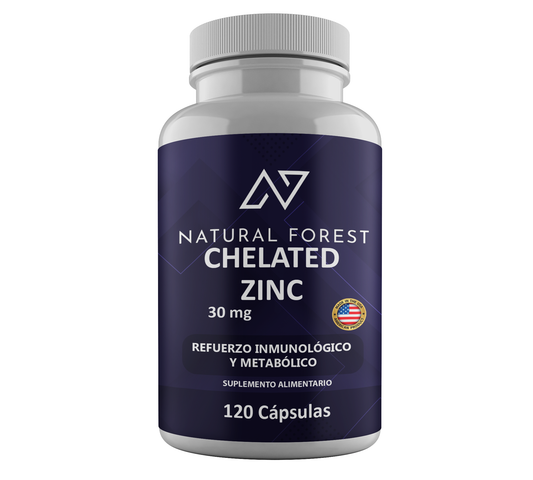 Zinc Quelado Premium 120 Caps Antioxidante Naturalforest Usa